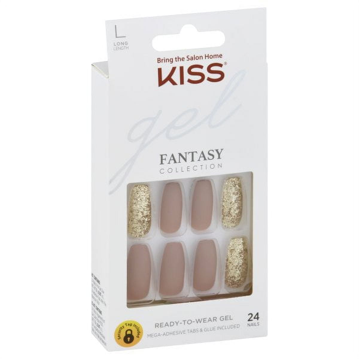 KISS Gel Fantasy ReadytoWear PressOn Sculpted Gel Nails, “Background