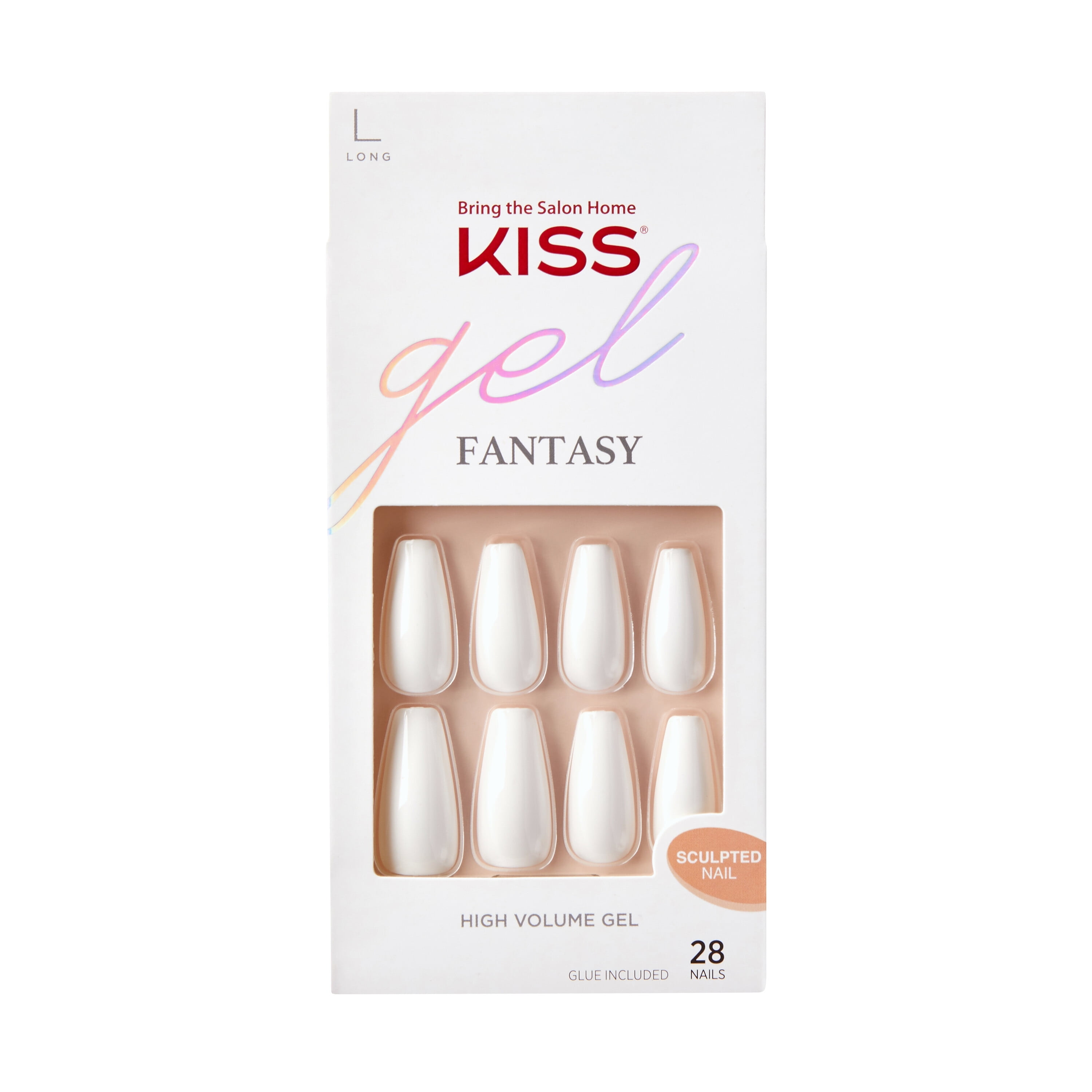 KISS Salon Acrylic French Color Press-On Nails, 'Flame', Black, Short Coffin,  31 Ct. – KISS USA