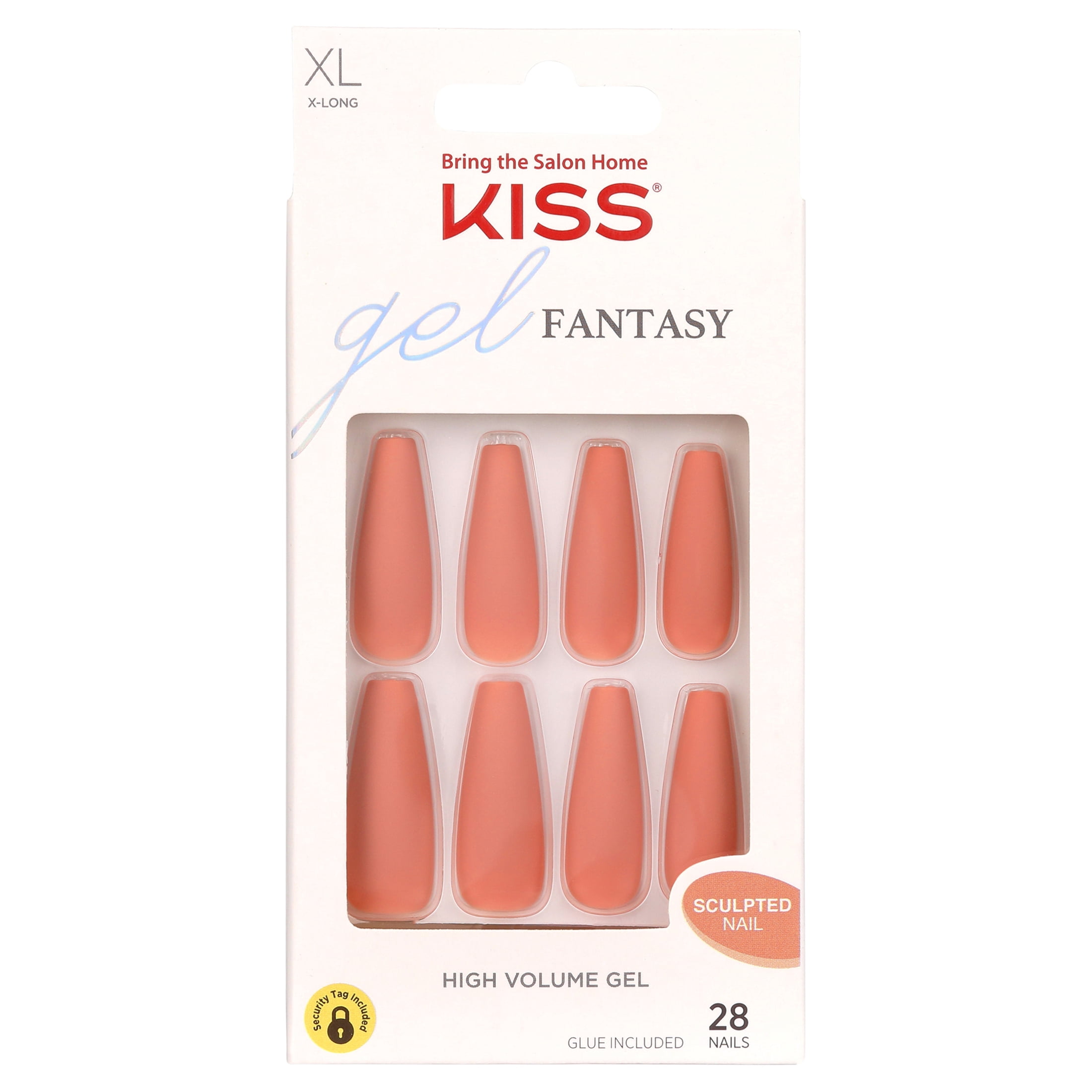 KISS Gel Fantasy Sculpted Nails XL Nails - Hoopla - Walmart.com