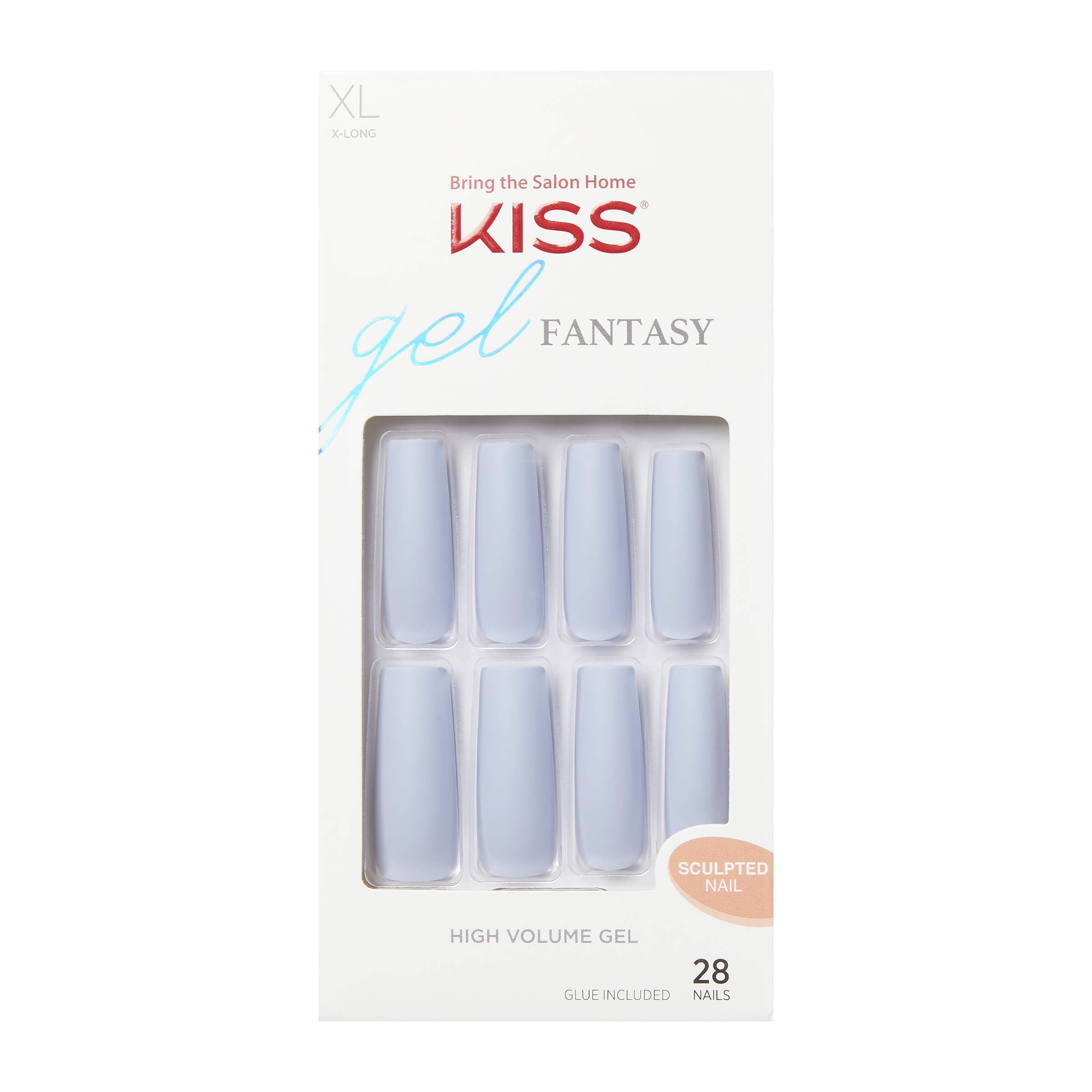 KISS - Voguish Fantasy Fake Nails, Long Coffin, Afterglow, 28 Count -  Walmart.com
