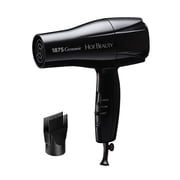 Hot Beauty 1875 Ceramic Hair Dryer, Powerful Fast Drying, Multi-Setting with Comb Attachment, Additional Detangler Included, Slide Bar Switch, Compact for Home & Travel Purple