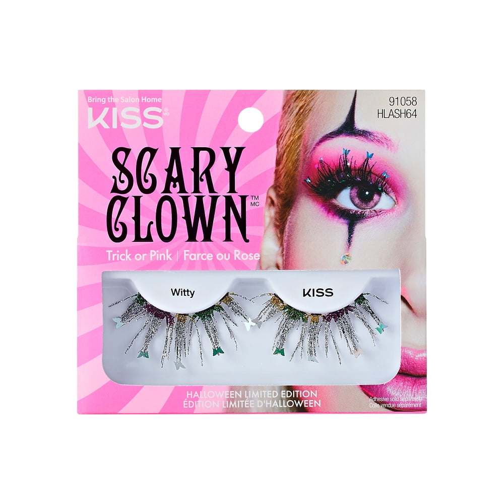 KISS Halloween Limited Edition Scary Clown False Eyelashes, 1 Pair - Witty