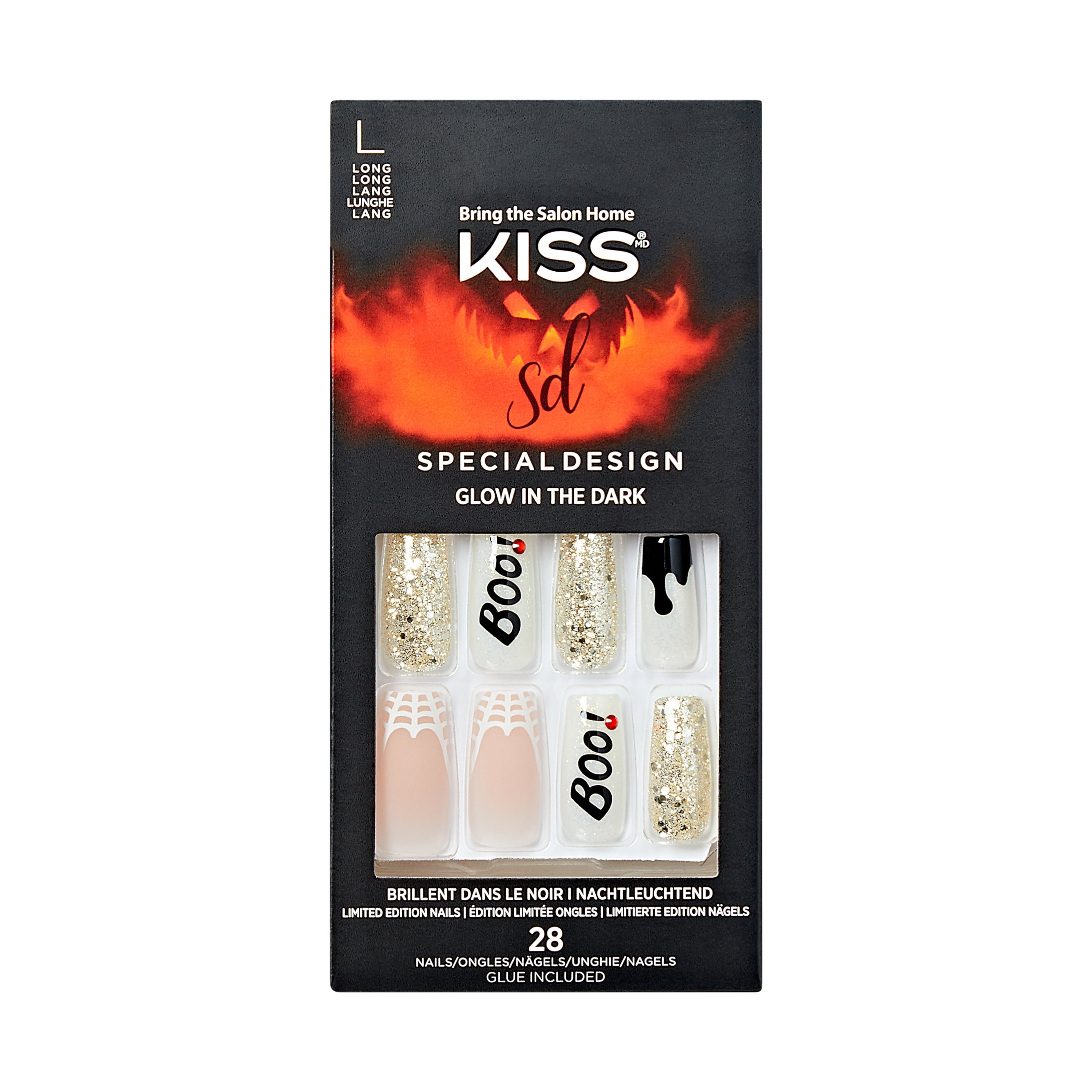 KISS Halloween Special Design Nails, ‘Party Till I Die’, 28 Count