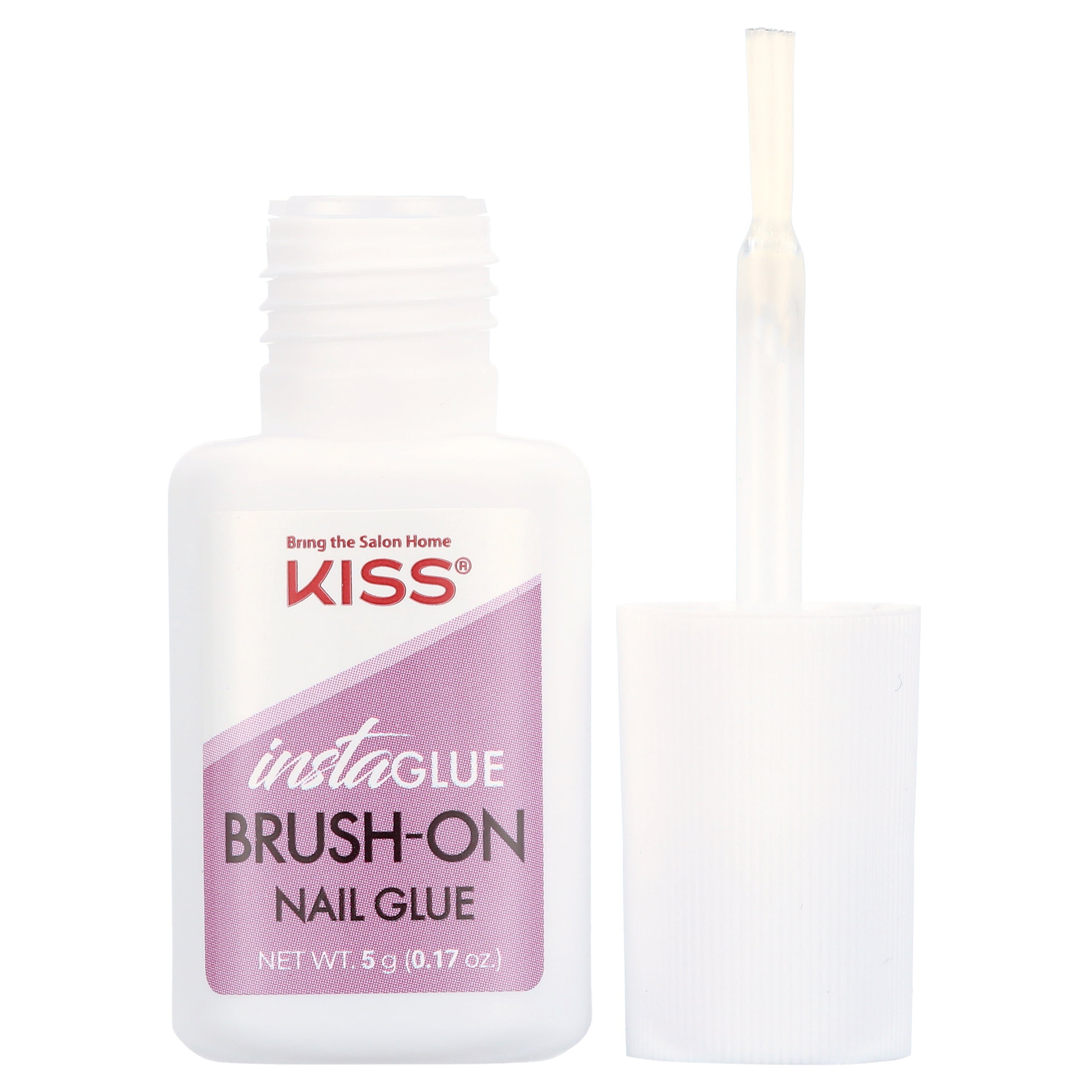 KISS Insta-Glue Brush-On Super Strength Nail Adhesive, 0.17 Oz ...