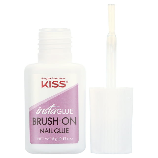 KISS InstaGlue BrushOn Super Strength Nail Adhesive, 0.17 Oz