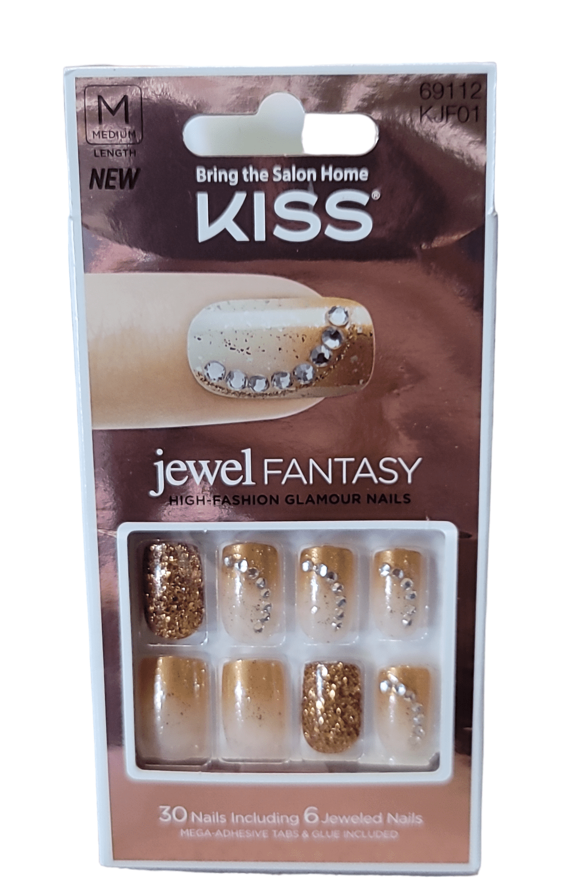 KISS Jewel Fantasy High Fashion Glamour Press On or Glue On Nails