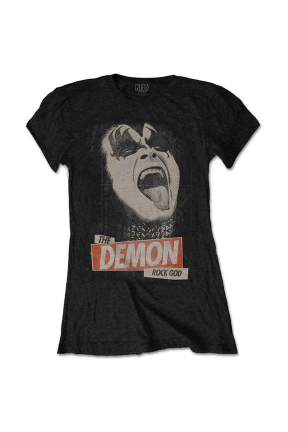 KISS Ladies T-Shirt: The Demon Rock (Large)