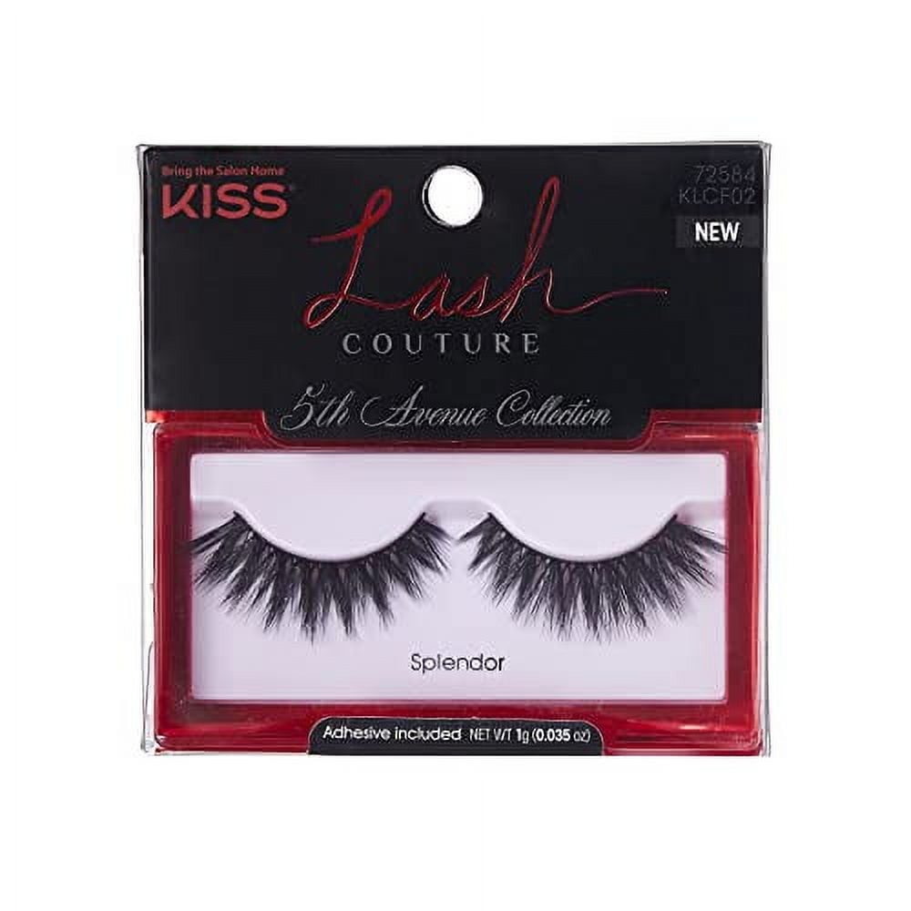 KISS Lash Couture 5th Avenue Collection False Eyelashes with Handcrafted SilkLike Fibers