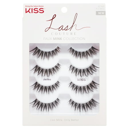 Kiss Lash Couture Faux Mink False Eyelashes Multipack, ‘Jubilee’ - 4 Pairs