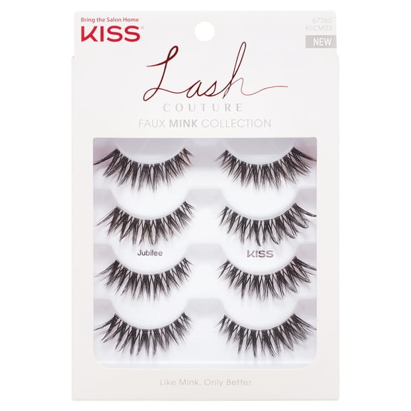 Kiss Lash Couture Faux Mink False Eyelashes Multipack, ‘Jubilee’ - 4 Pairs