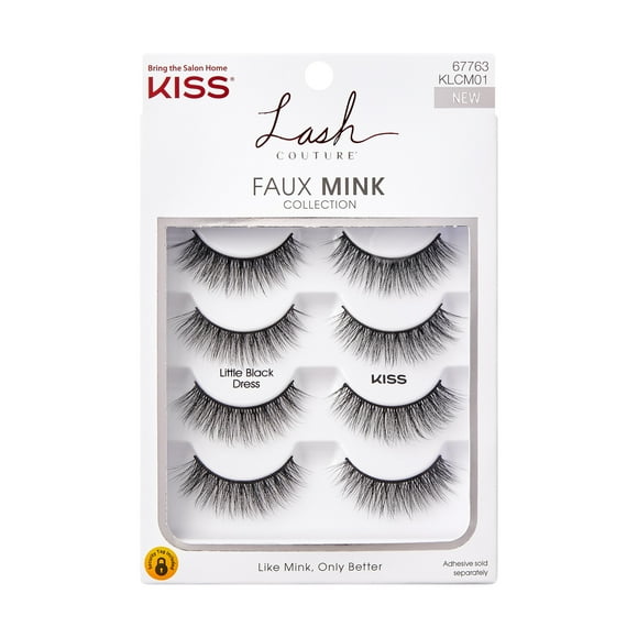 KISS Lash Couture Faux Mink False Eyelashes Multipack, ‘Little Black Dress’ - 4 Pairs