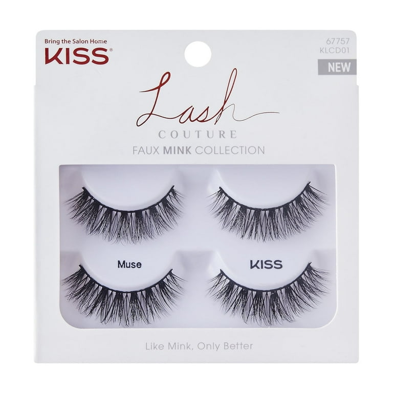 KISS Lash Couture Faux Mink False Eyelashes Double-Pack, 'Muse', 2