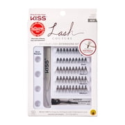 Kiss Lash Couture DIY Faux Lash Extensions False Eyelashes Kit, 50 Lash Clusters