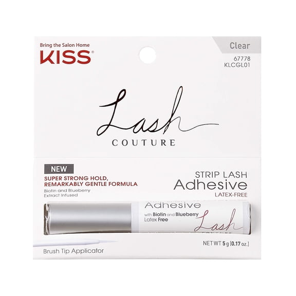 Kiss Lash Couture Latex-Free Super Strong Strip Eyelash Adhesive, 5 g (0.17 oz.) - Clear