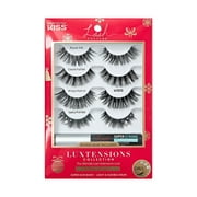 KISS Lash Couture 'LuXtensions' Holiday Multipack, Spiky Jewel, 4 Pairs & Black Lash Glue