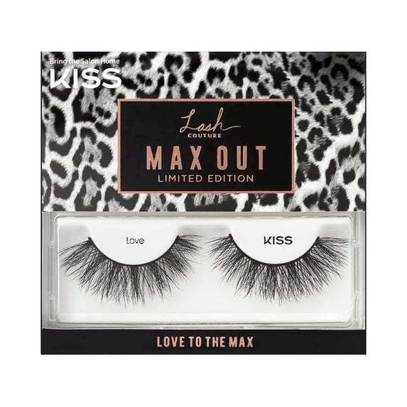 Kiss Lash Couture Max Out Limited Edition False Eyelashes, ‘Love to the Max’, 14mm, 1 Pair