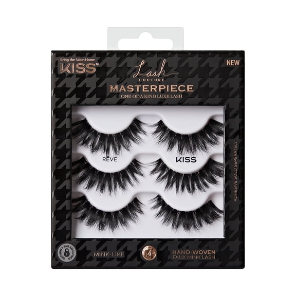 Kiss Lash Couture Masterpiece False Eyelashes Multipack, 7mm-16mm, 3 Pairs