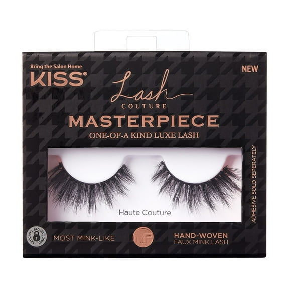 KISS Lash Couture Masterpiece Hand-Woven False Eyelashes, Haute Couture, 1 Pair