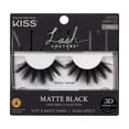 thumbnail image 1 of KISS Lash Couture Matte Black Faux Mink False Eyelashes, Strip Lashes, Matte Velvet, Black, 1 Pair, 1 of 13