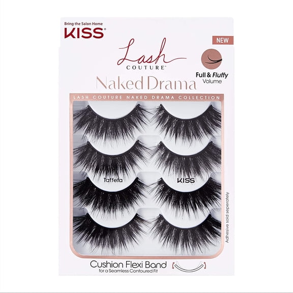 KISS Lash Couture Naked Drama Collection False Eyelashes, 4 Pairs, 3 Pack