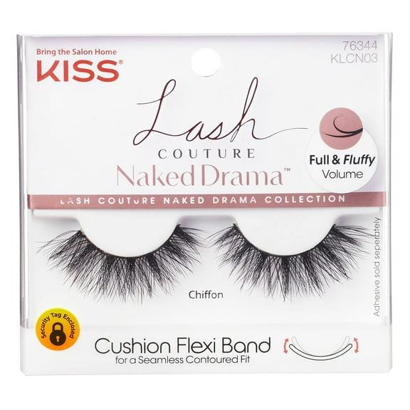 KISS Lash Couture Naked Drama, False Eyelashes, Chiffon, 14 mm, 1 Pair