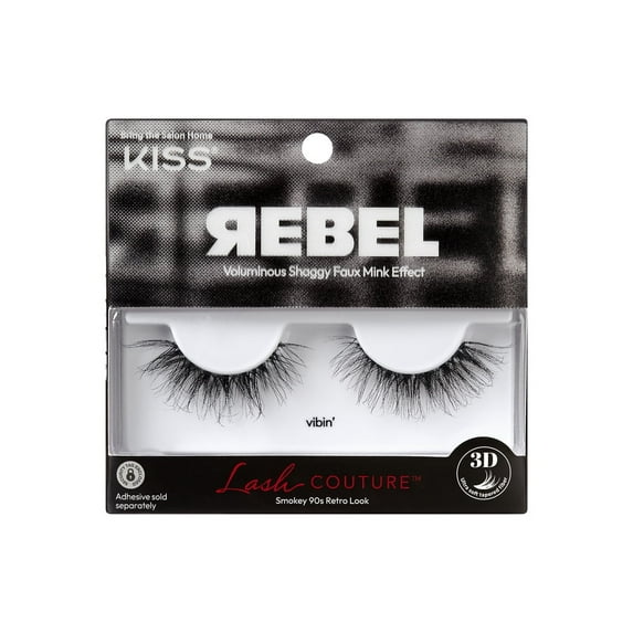 KISS Lash Couture Rebel, False Eyelashes, Vibin', 14 mm, 1 Pair