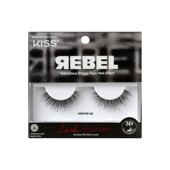 KISS Lash Couture Rebel Collection False Eyelashes, volume up, 1 Pair Strip Lashes