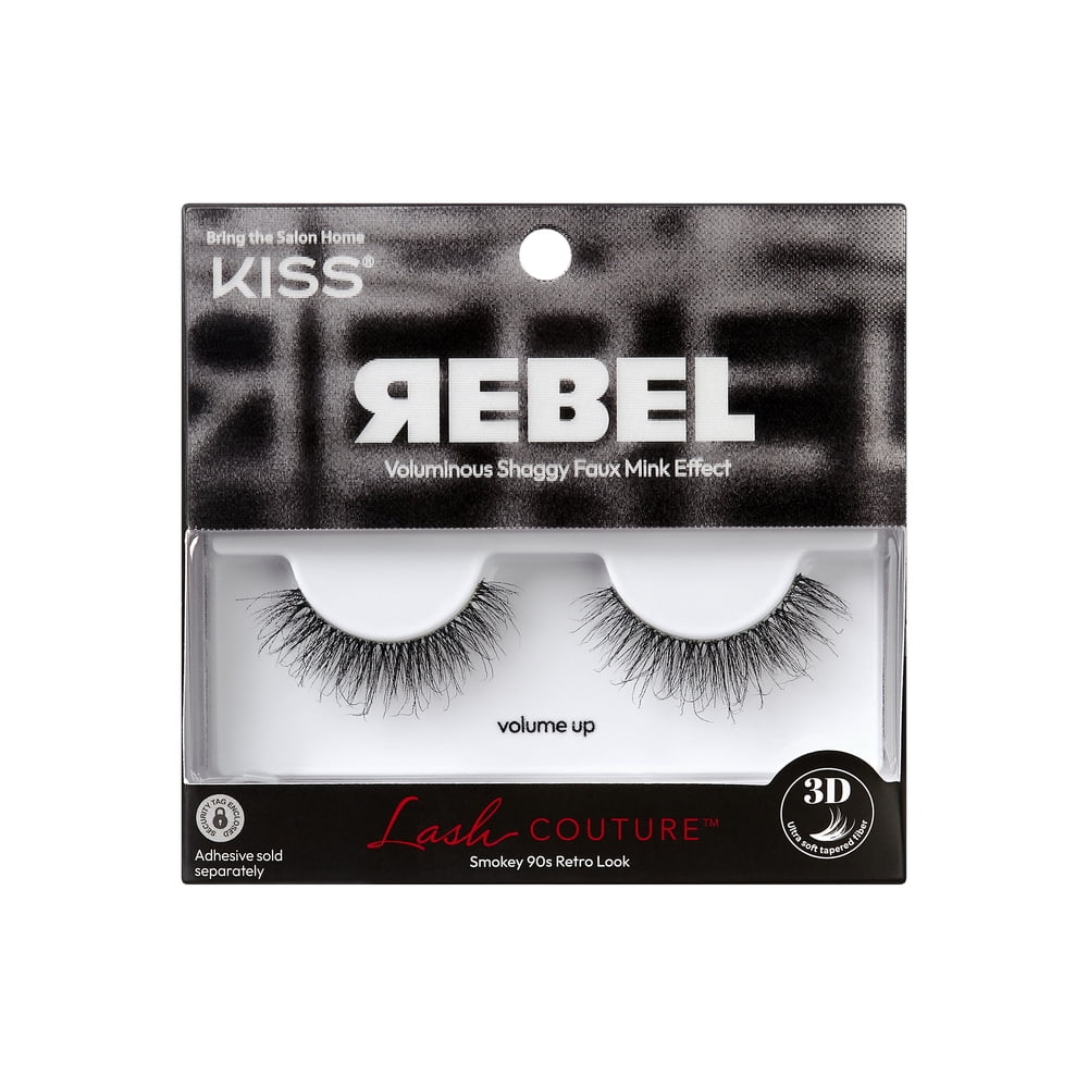 KISS Lash Couture Rebel, False Eyelashes, Volume Up, 12 mm, 1 Pair