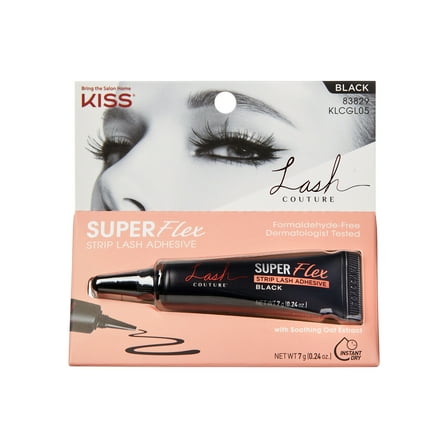 KISS Lash Couture Super Flex Oat Infused Latex Lash Adhesive, 7 g (0.24 oz.) - Black