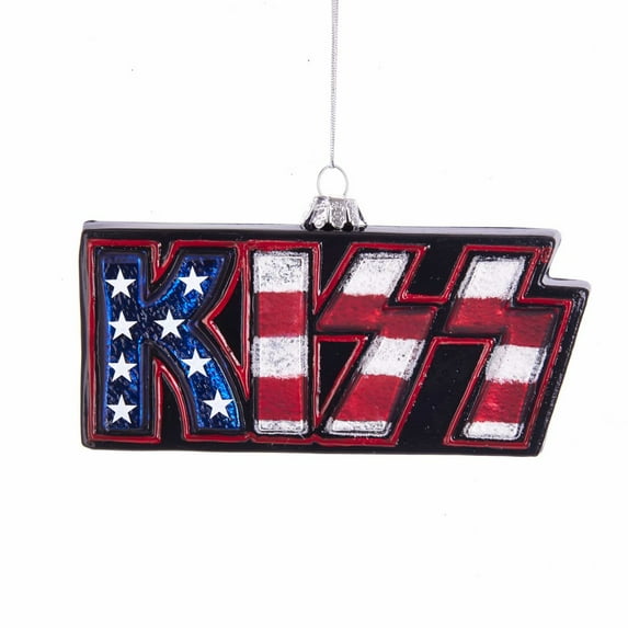 KISS Logo Glass Ornament