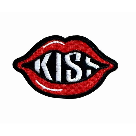 KISS Logo Red Lips Iron On Patch DIY Patch Costume Craft