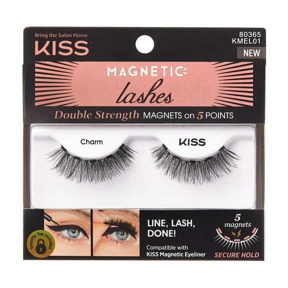 KISS Magnetic Lashes Flexiband 3 Double Strength Magnets False Eyelashes - Charm - 1 pair