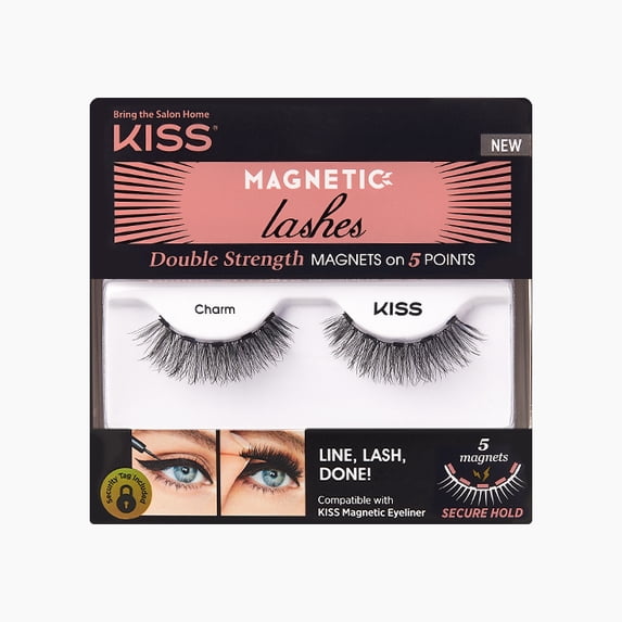 Kiss Magnetic Lashes Flexiband 3 Double Strength Magnets False Eyelashes - Charm - 1 pair