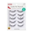 thumbnail image 1 of KISS Looks So Natural 100% Human Hair False Eyelashes Multipack #03, 5 Pairs, 1 of 11