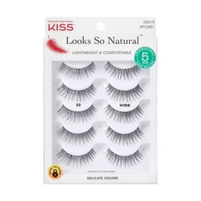 Kiss Looks So Natural 100% Human Hair False Eyelashes Multipack #03, 5 Pairs
