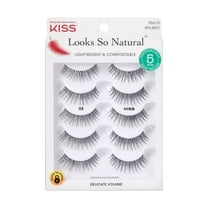 KISS Looks So Natural 100% Human Hair False Eyelashes Multipack #03, 5 Pairs