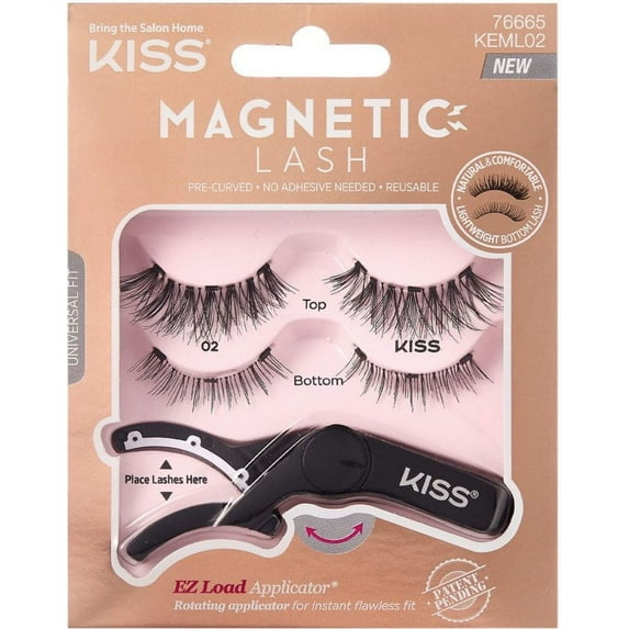 Kiss Magnetic Eyelashes with Ez Load Applicator Kit, 1 Ea