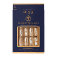KISS Majestic Nails, 'My Crown', 30 Reusable Long Coffin Shape Jeweled
