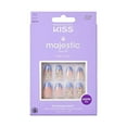 thumbnail image 1 of KISS Majestic, Press-On Nails, The Queen, Blue, Medium Coffin, 30 Count, 1 of 4