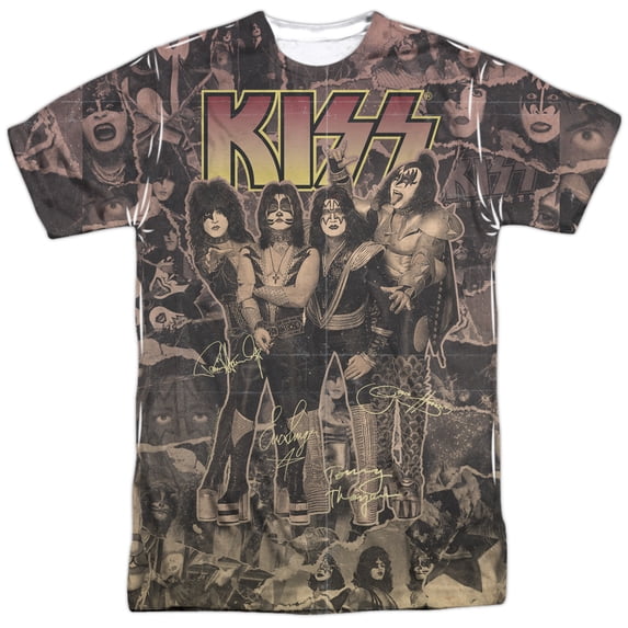 KISS Men's God Bless Sublimation T-shirt White