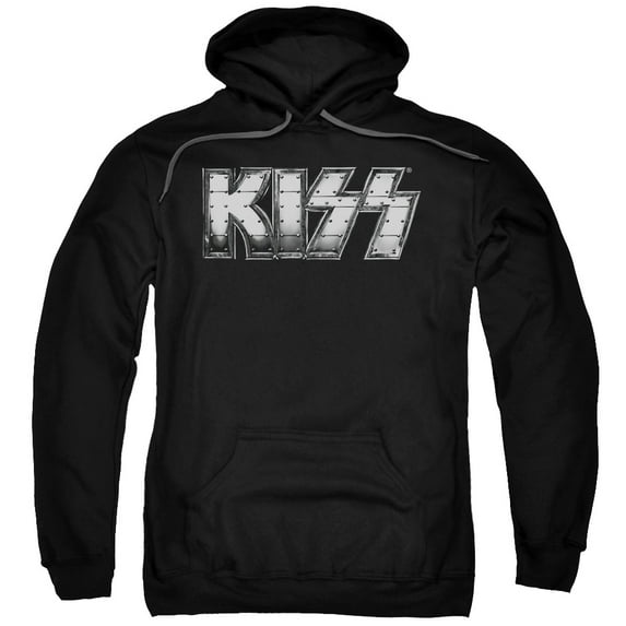 KISS Men's Heavy Metal Hooded Sweatshirt Medium Black