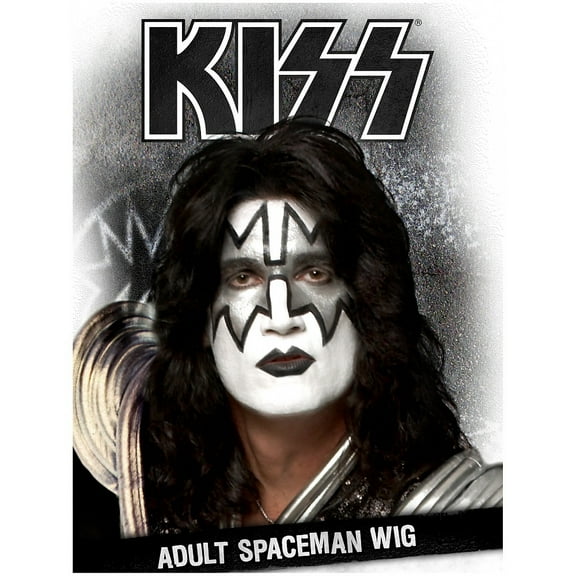 KISS Men's Spaceman Wig Costume Accessory Black