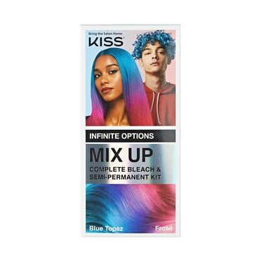 KISS Mix Up Complete Bleach & Semi-Permanent Hair Color Kit - Frose & Blue Topaz