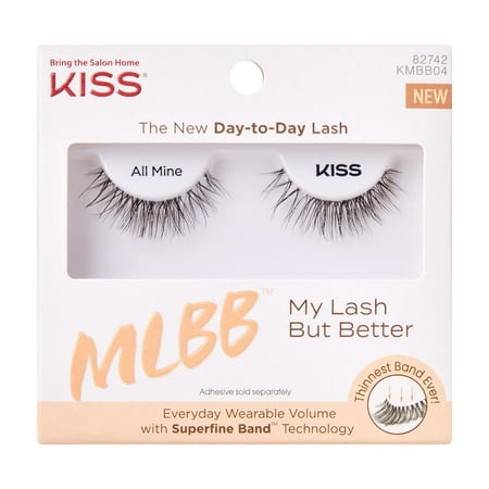 Kiss My Lash but Better False Eyelashes, Strip Lashes, All Mine, Black, 10mm, 1 Pair