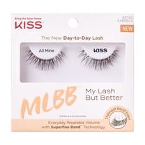KISS My Lash but Better False Eyelashes, Strip Lashes, All Mine, Black, 10mm, 1 Pair