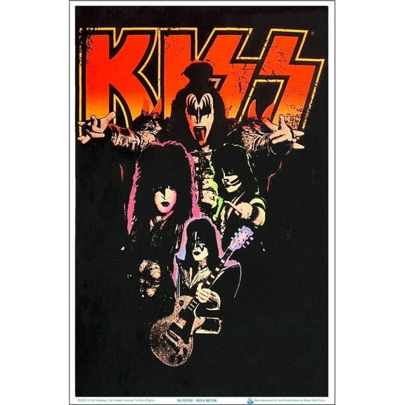 KISS Neon Blacklight Poster 23" x 35"