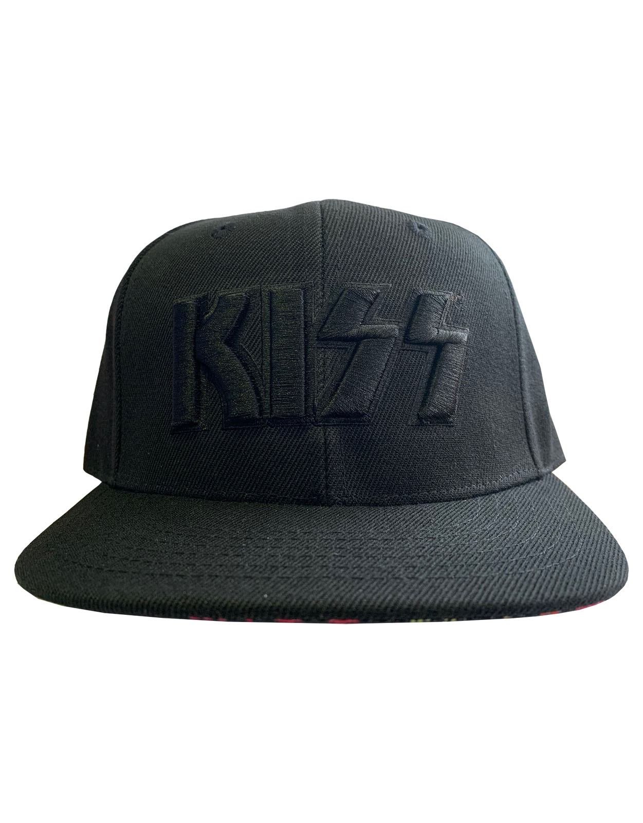 KISS Neon Faces BL Snapback Cap - One Size Fits Most, Black Adjustable Baseball Hat