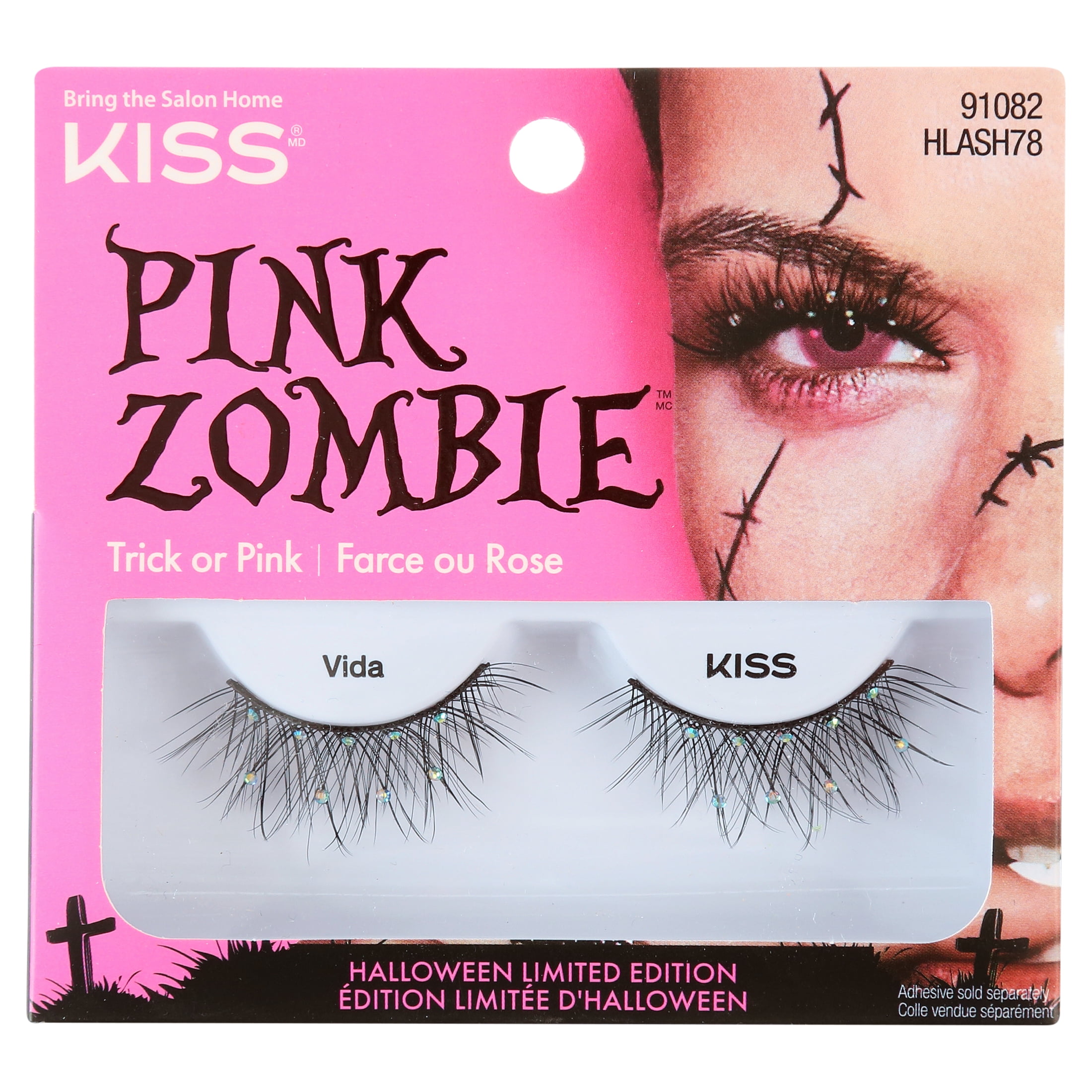 KISS Pink Zombie, False Eyelashes, Vida, 14 mm, 1 Pair - Walmart.com