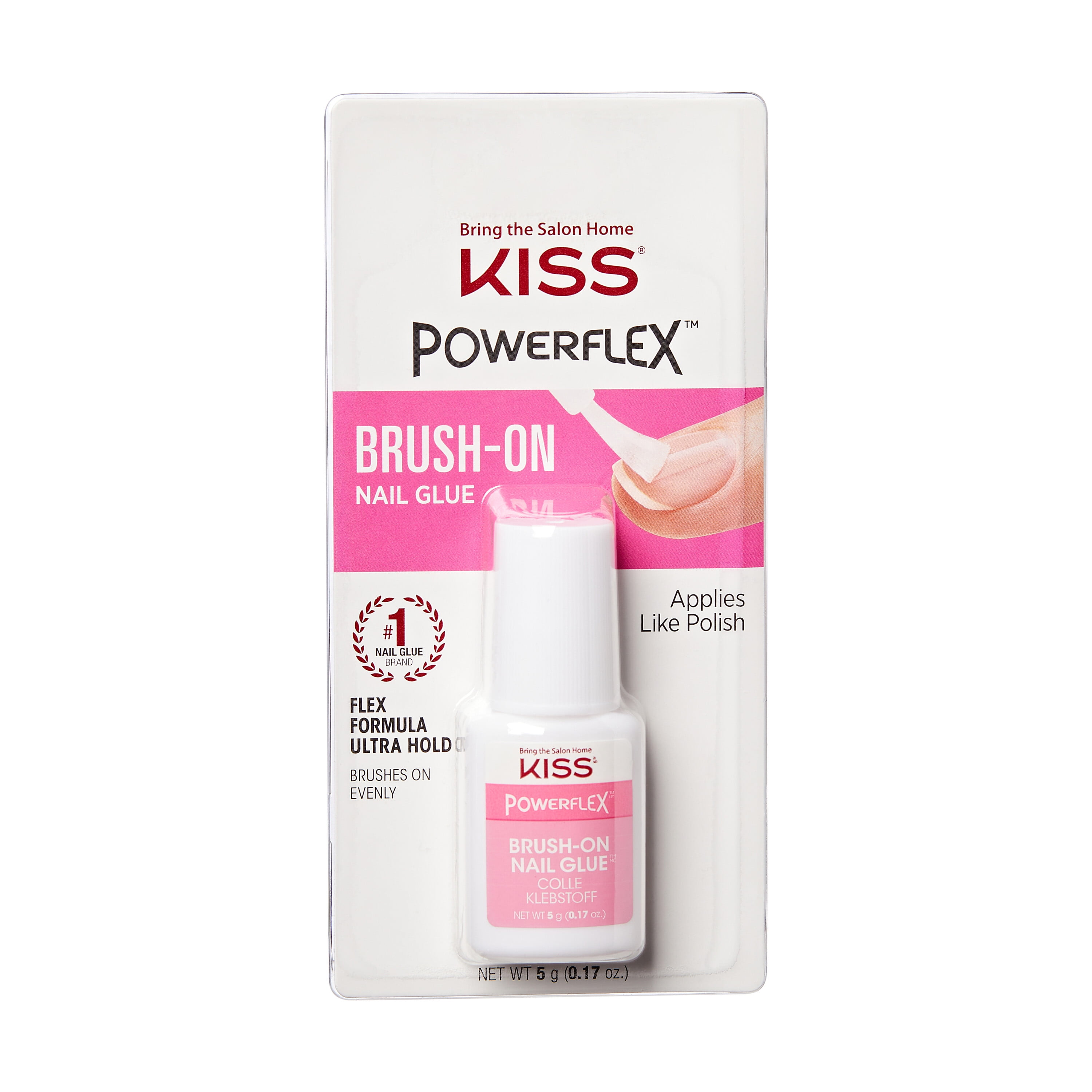 KISS PowerFlex Ultra Hold BrushOn Nail Glue, Net Wt. 5g (0.17 oz