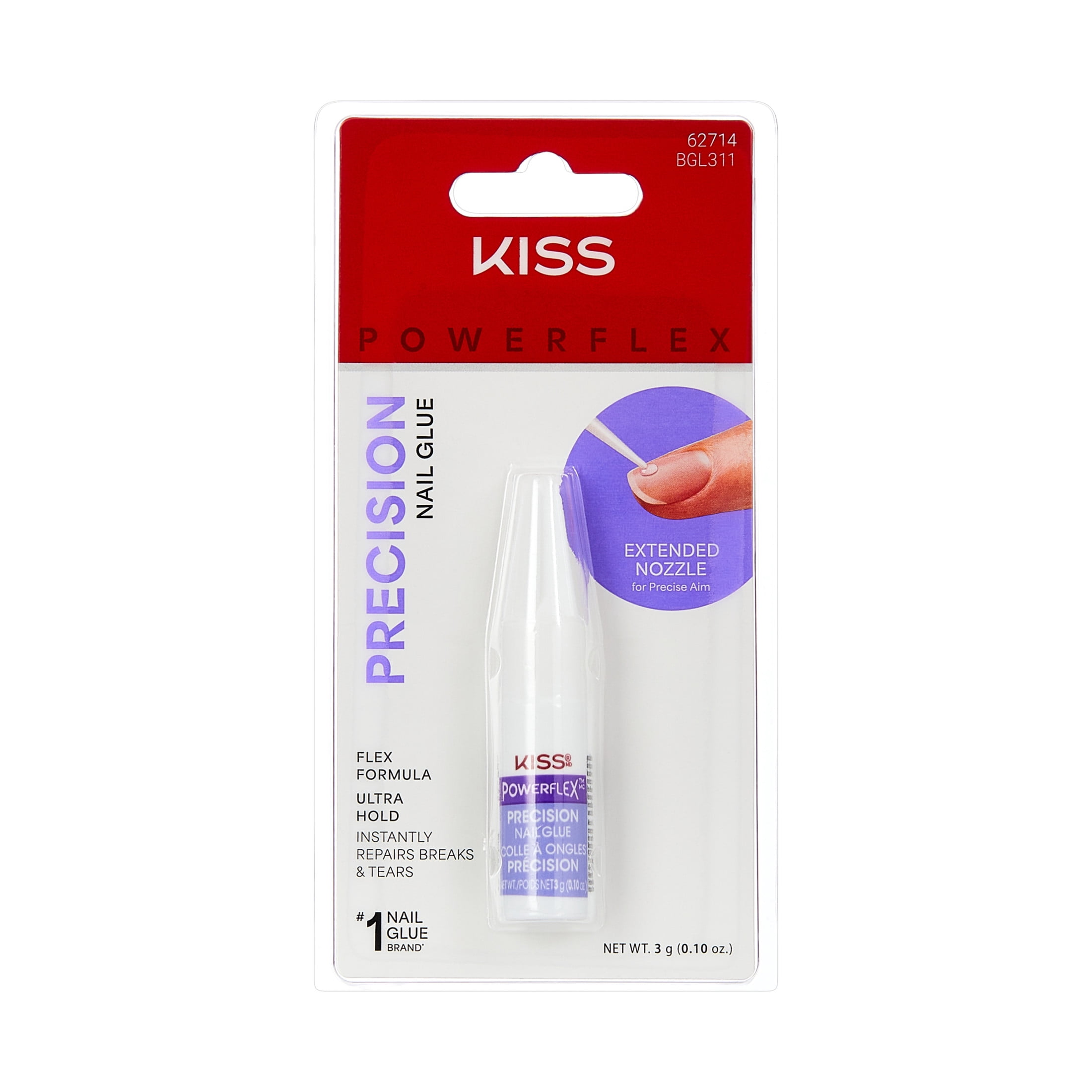 Kiss PowerFlex Precision Ultra Hold Press On Nail Glue, 3g (0.1 oz.)